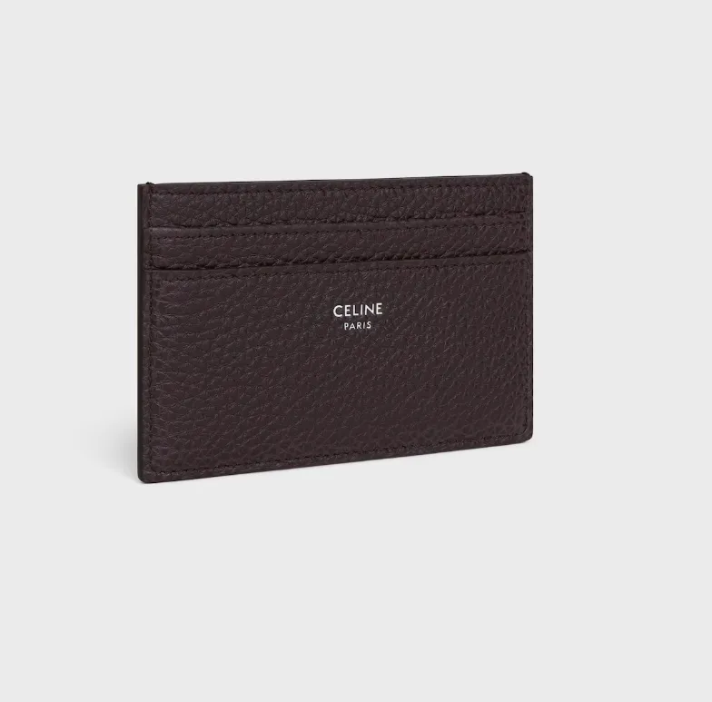 Medium Card Holder In Grained Calfskin