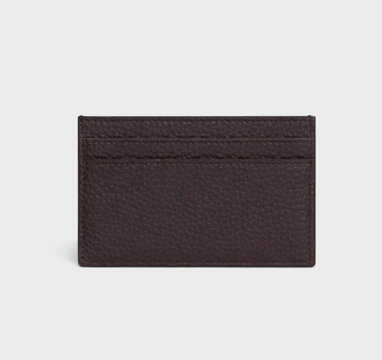 Medium Card Holder In Grained Calfskin