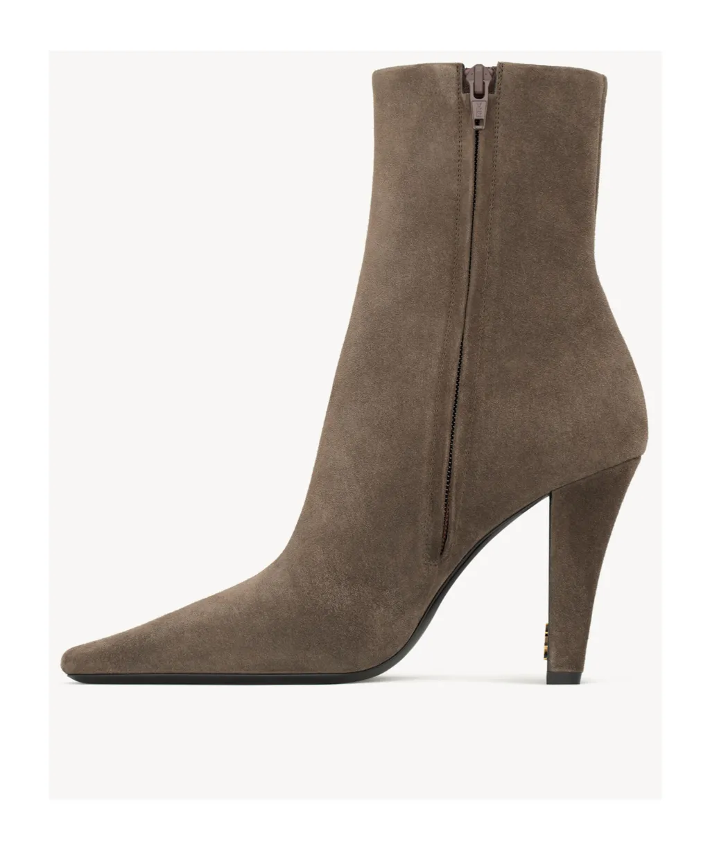 Saint Laurent Jill Pointed Toe Ankle Boots