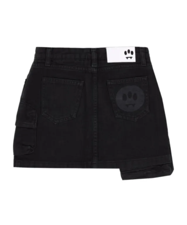 Rhinestone-Embellished Cargo Skirt