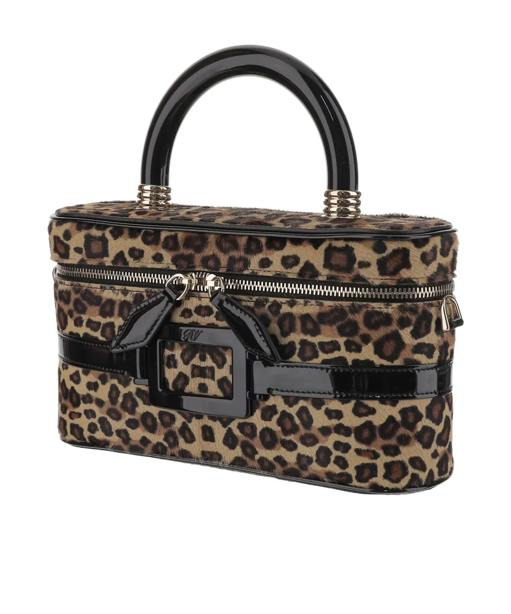 Belle Vivier Leopard-Print Buckle Tote Bag