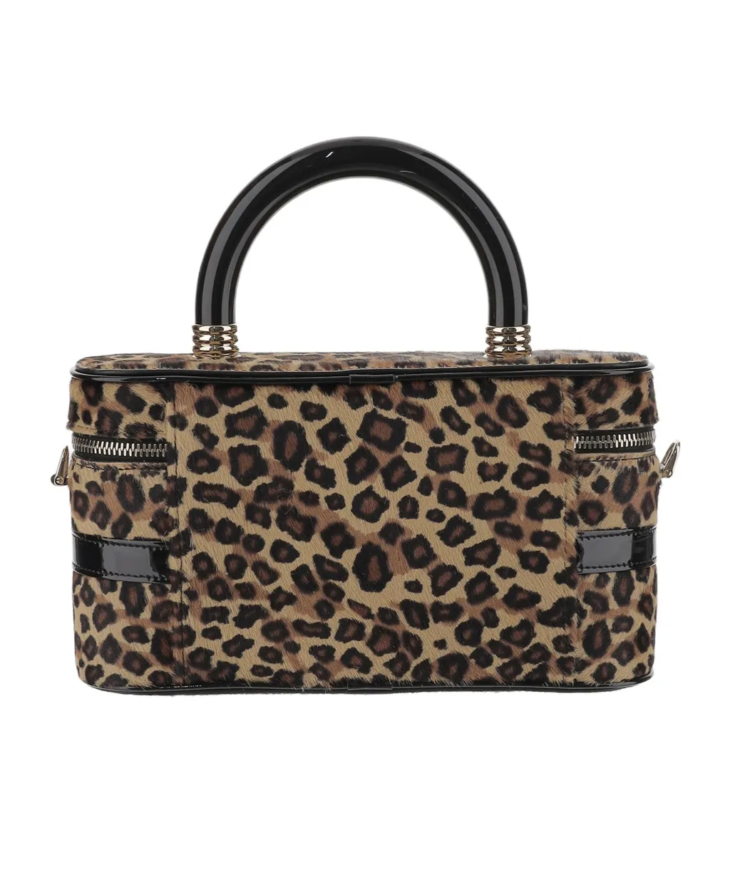 Belle Vivier Leopard-Print Buckle Tote Bag