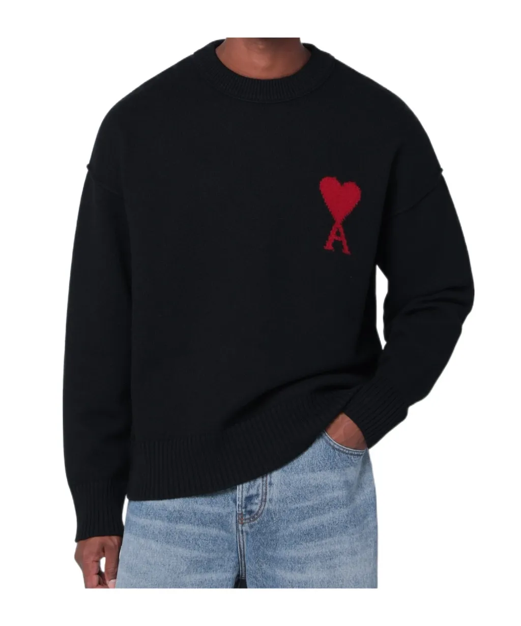 Ami Paris Ami De Coeur Crewneck Knitted Jumper