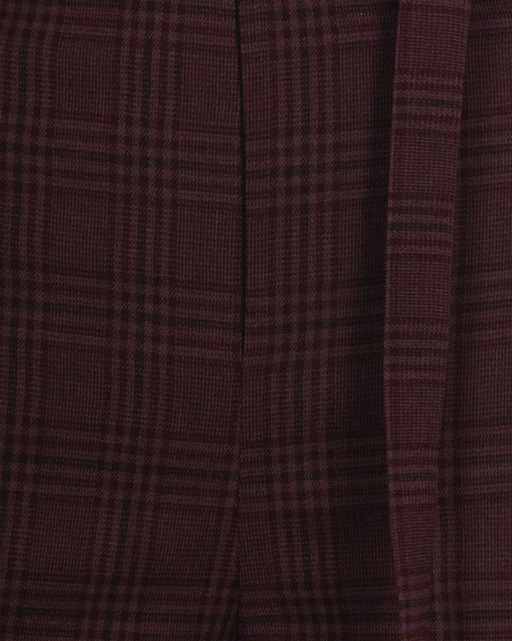 Checked Belted Trousers