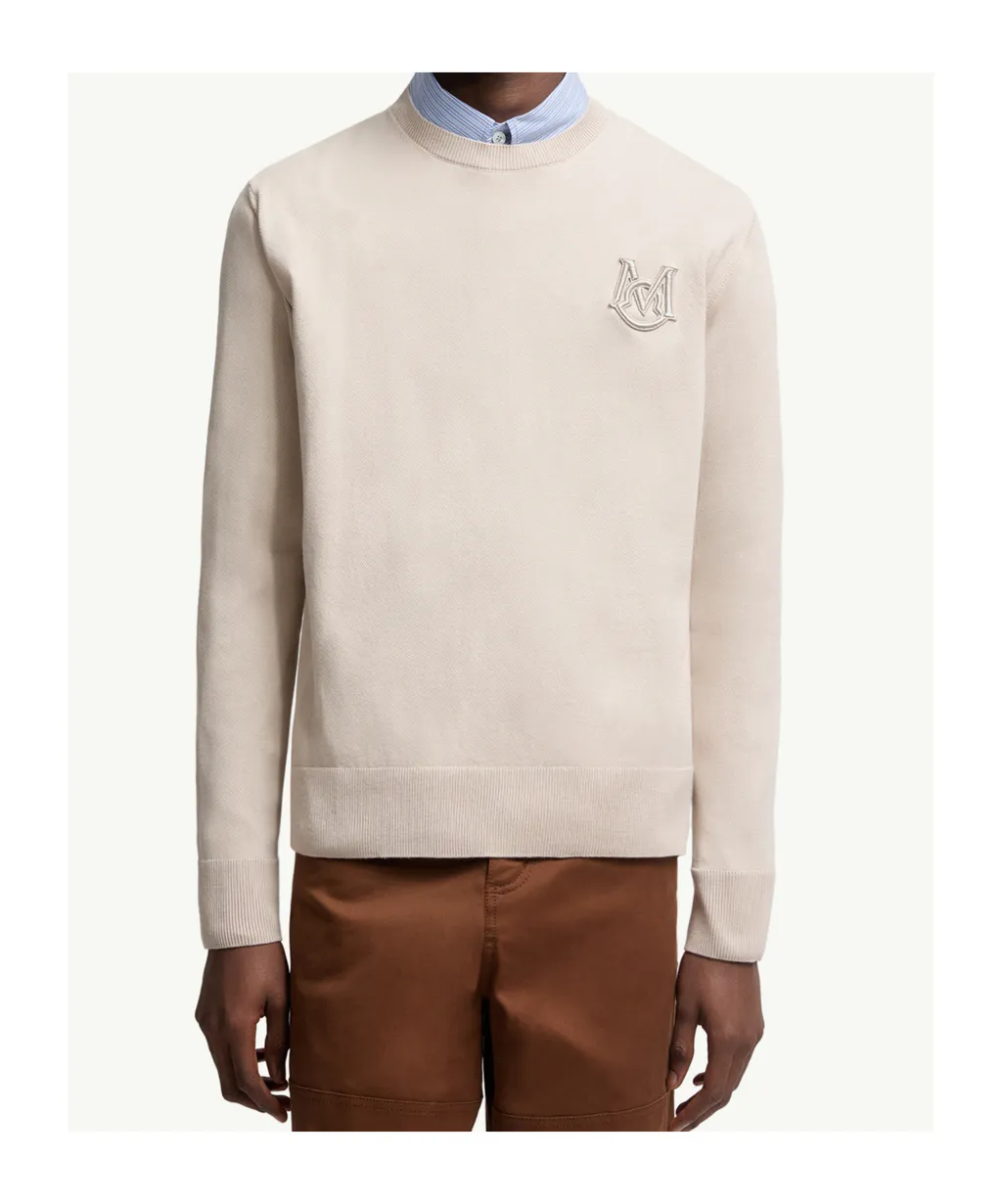 Moncler Logo Patch Crewneck Jumper