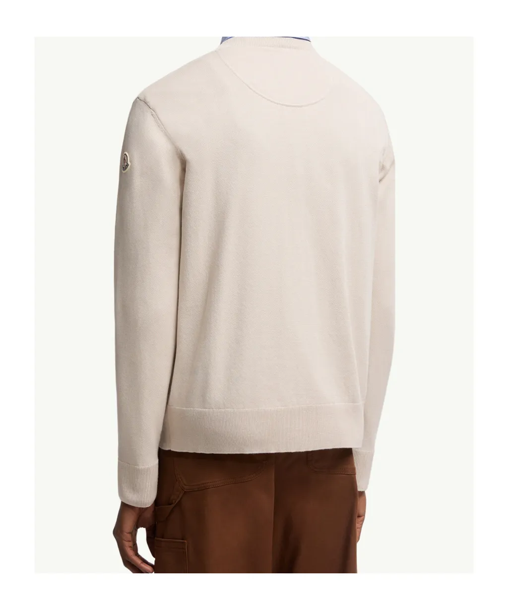 Moncler Logo Patch Crewneck Jumper