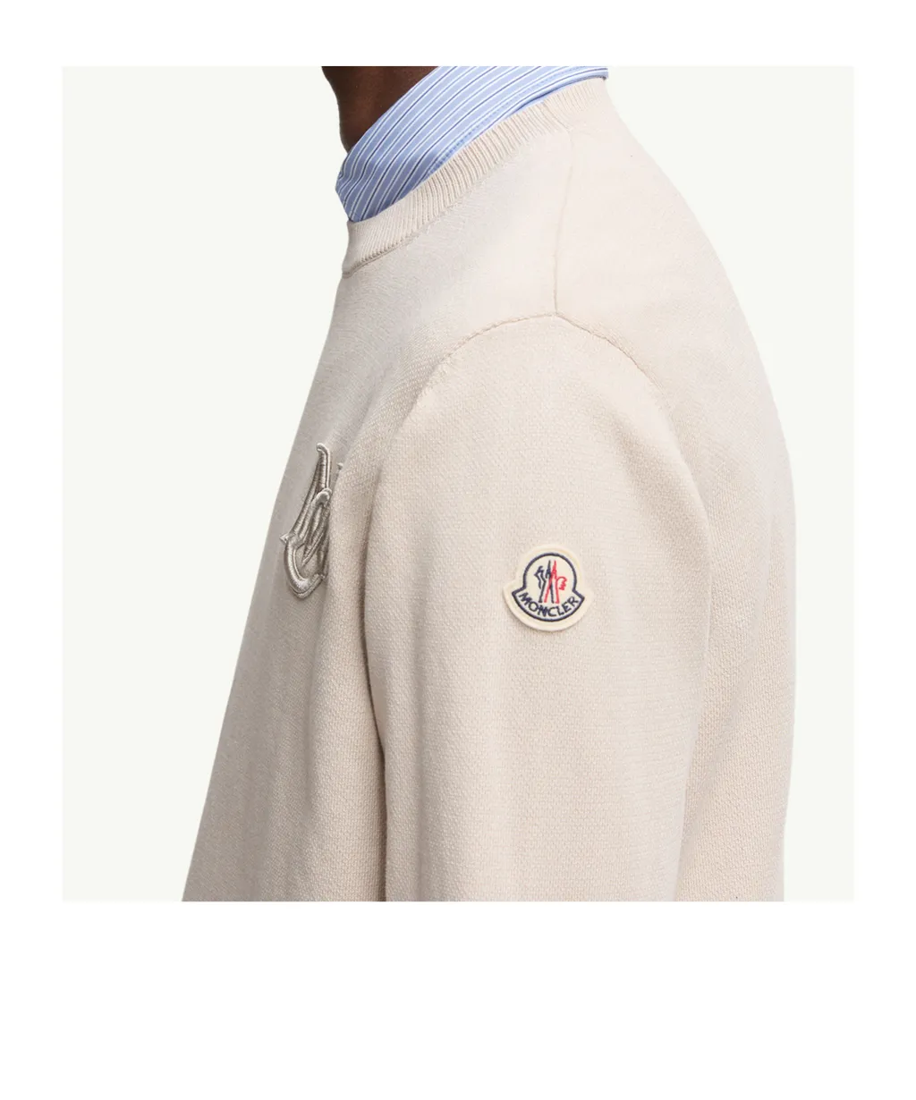 Moncler Logo Patch Crewneck Jumper