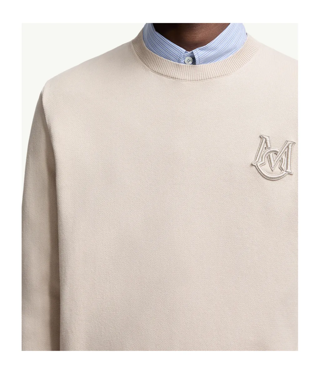 Moncler Logo Patch Crewneck Jumper