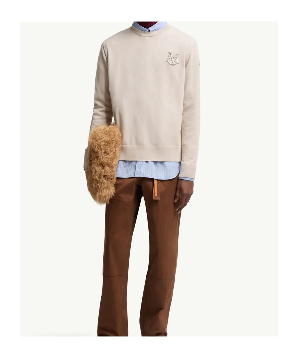 Moncler Logo Patch Crewneck Jumper