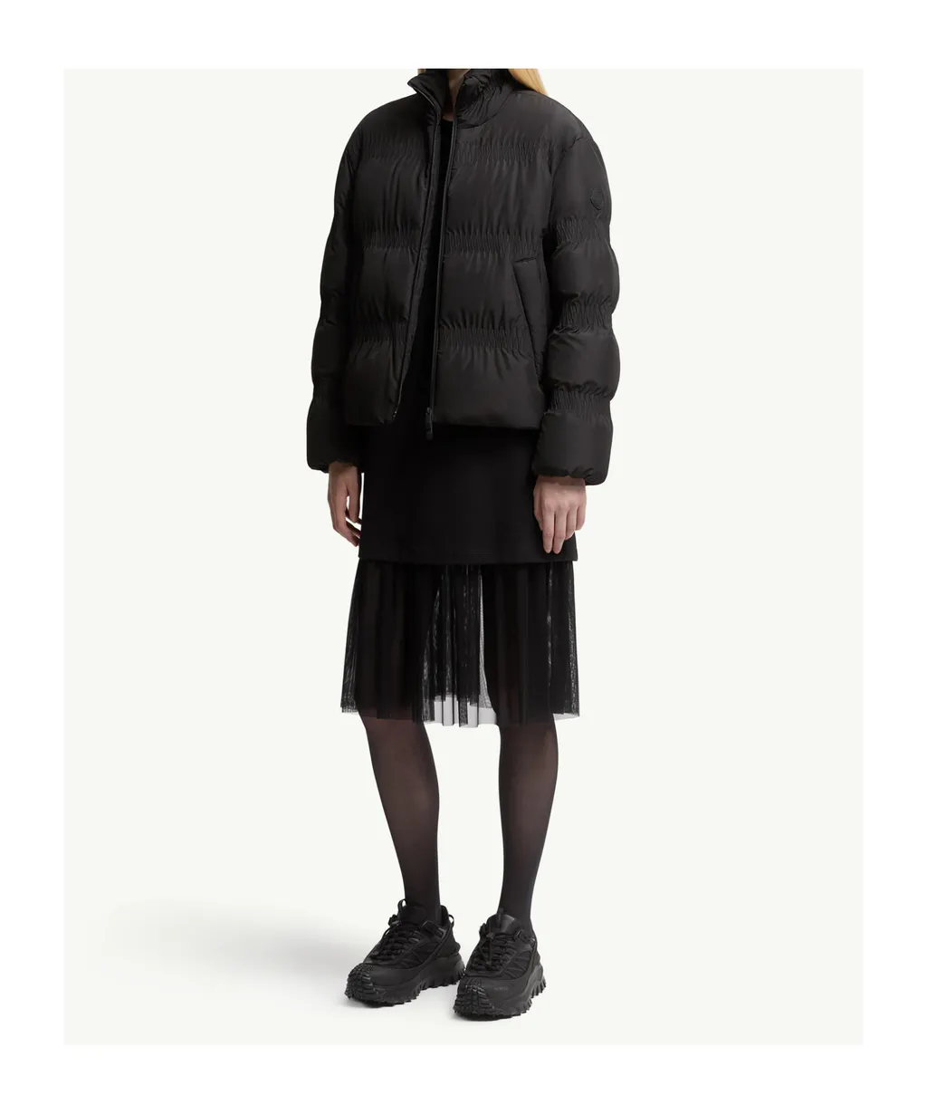 Moncler Layered Short Sleeved Midi Dress