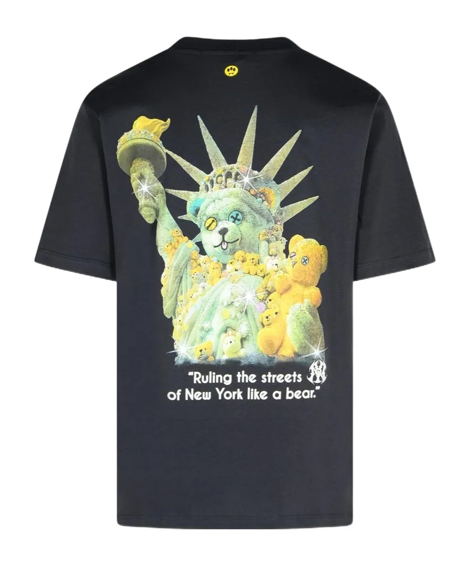 Statue-Print Cotton T-Shirt