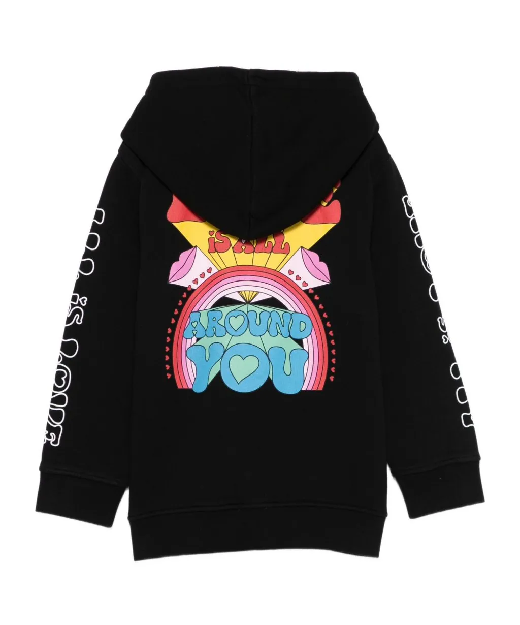 Stella Mccartney Kids Heart-Printed Long Sleeved Hoodie