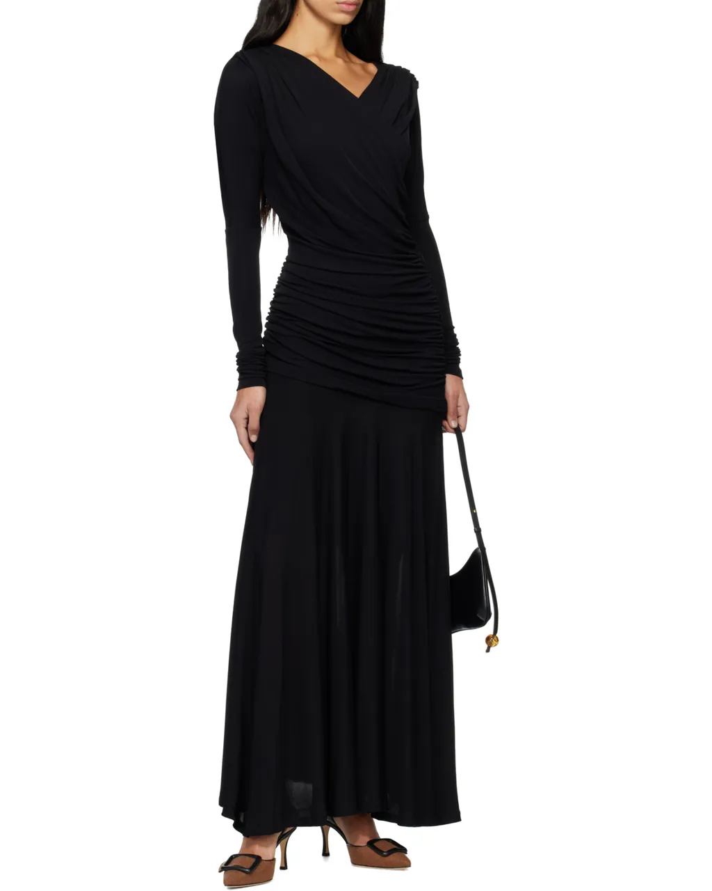 Black Ruched Dress
