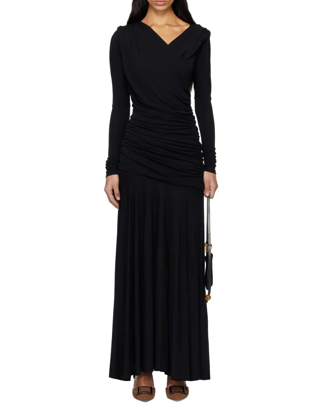 Black Ruched Dress