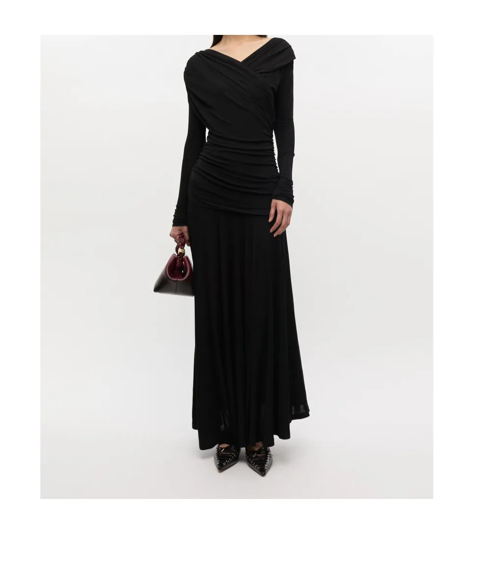 Black Ruched Dress