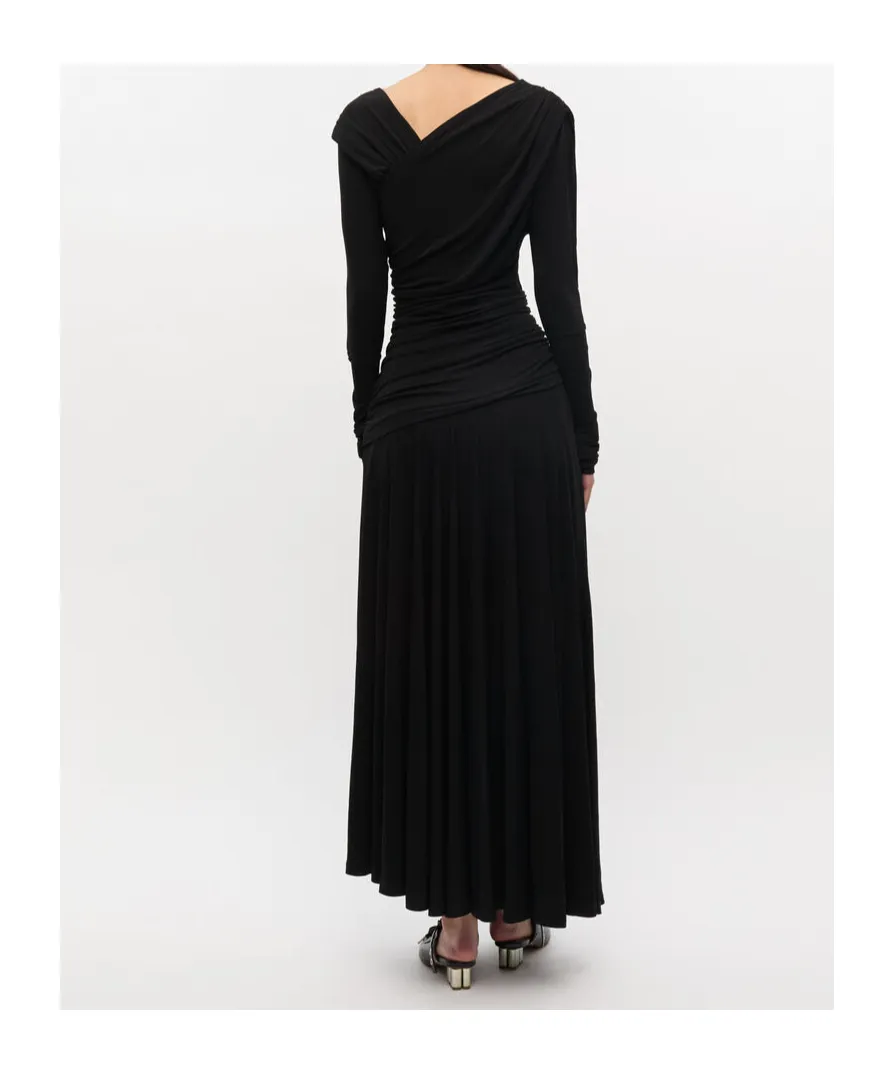 Black Ruched Dress