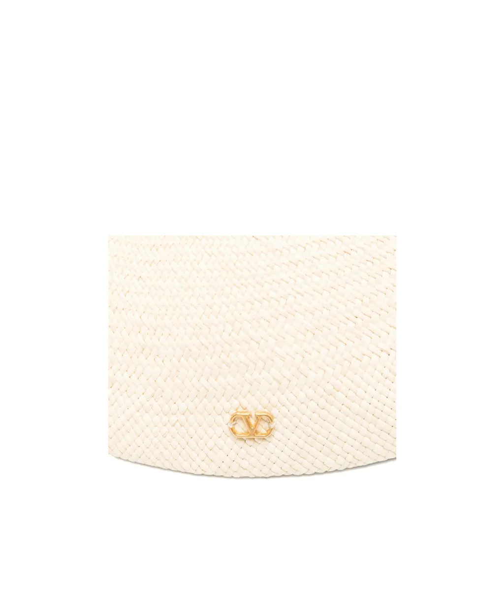 Bow-Detail Woven Hat