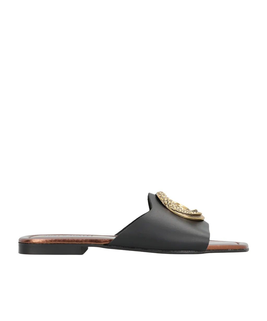 Elisie Satin Slide Sandals