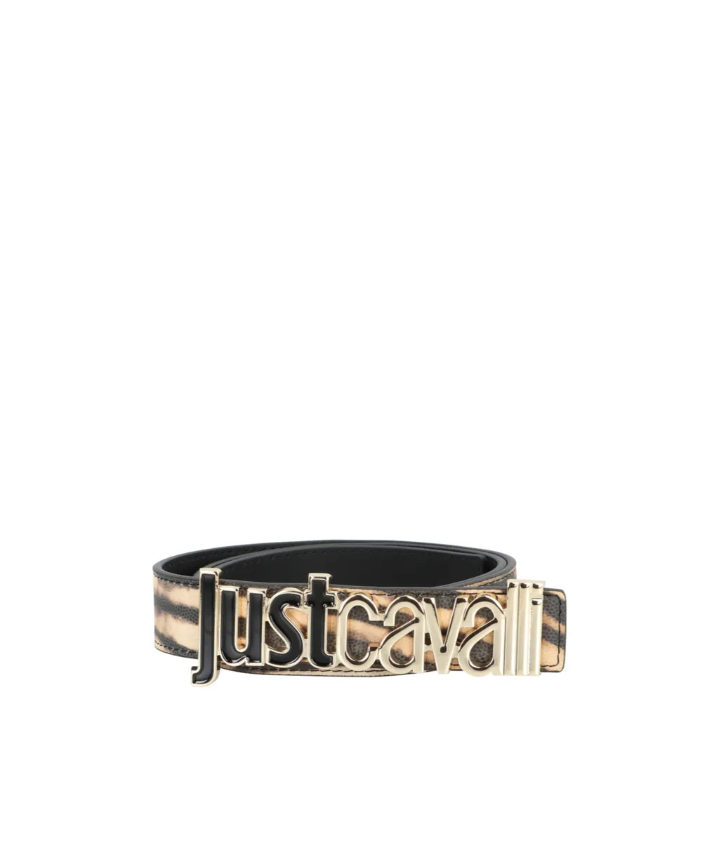 Animal-Print Logo Belt