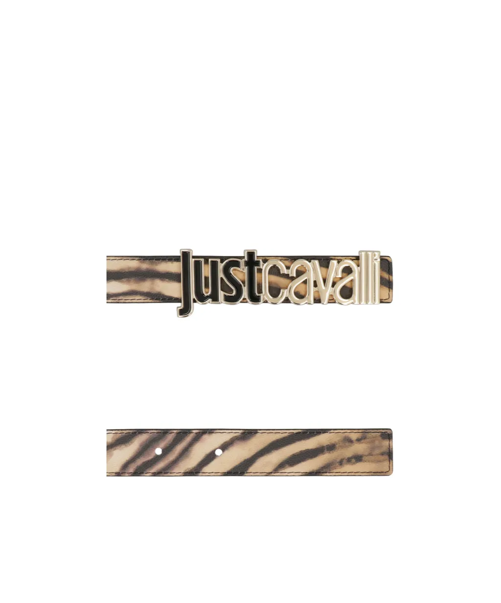 Animal-Print Logo Belt
