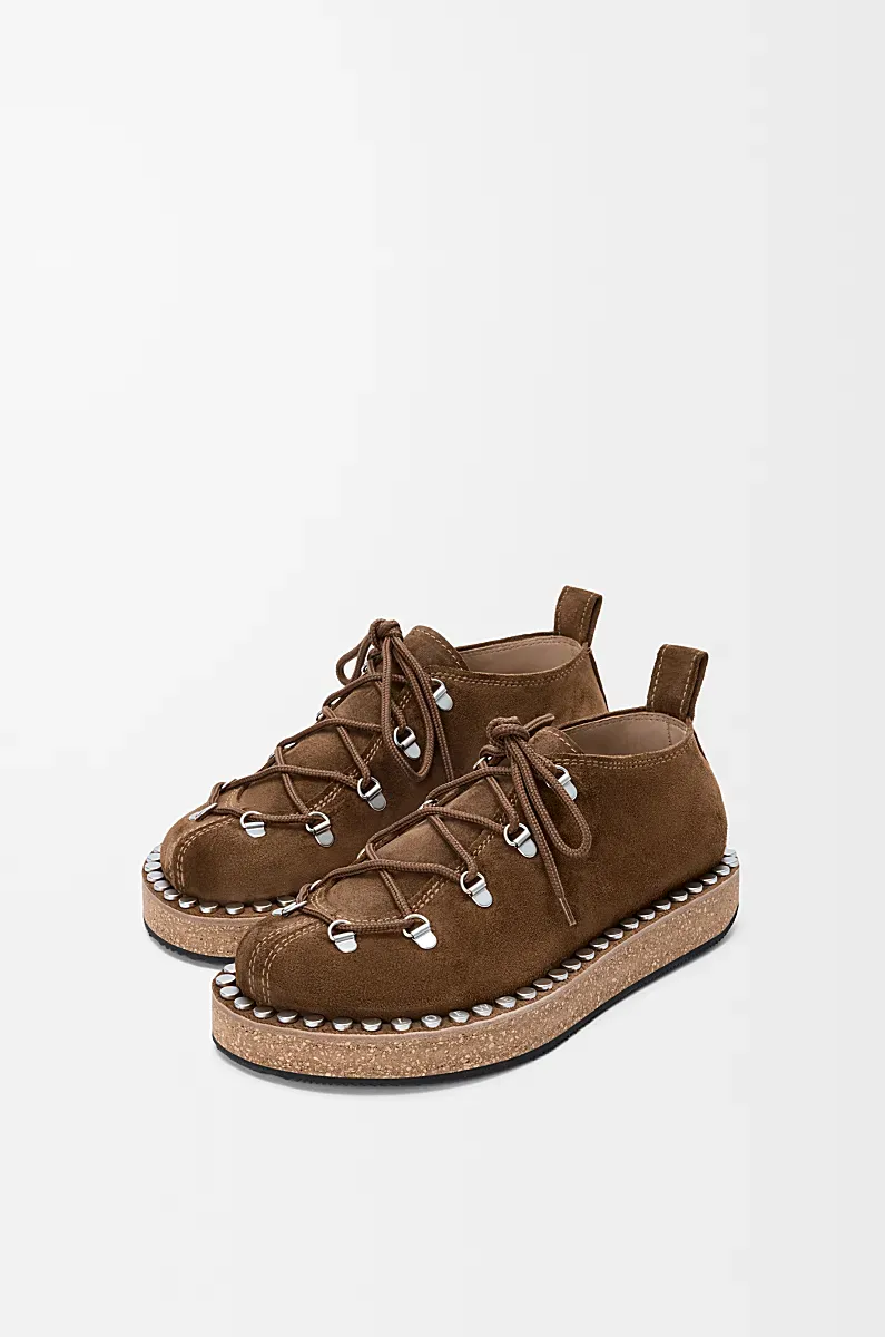 Suede Leather Lace-Up Shoes