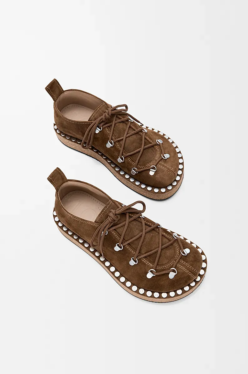 Suede Leather Lace-Up Shoes