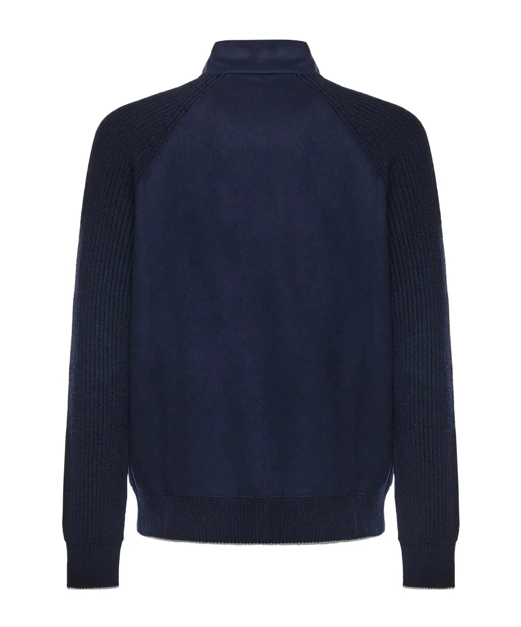 Eleventy Ribbed Knit Jacket