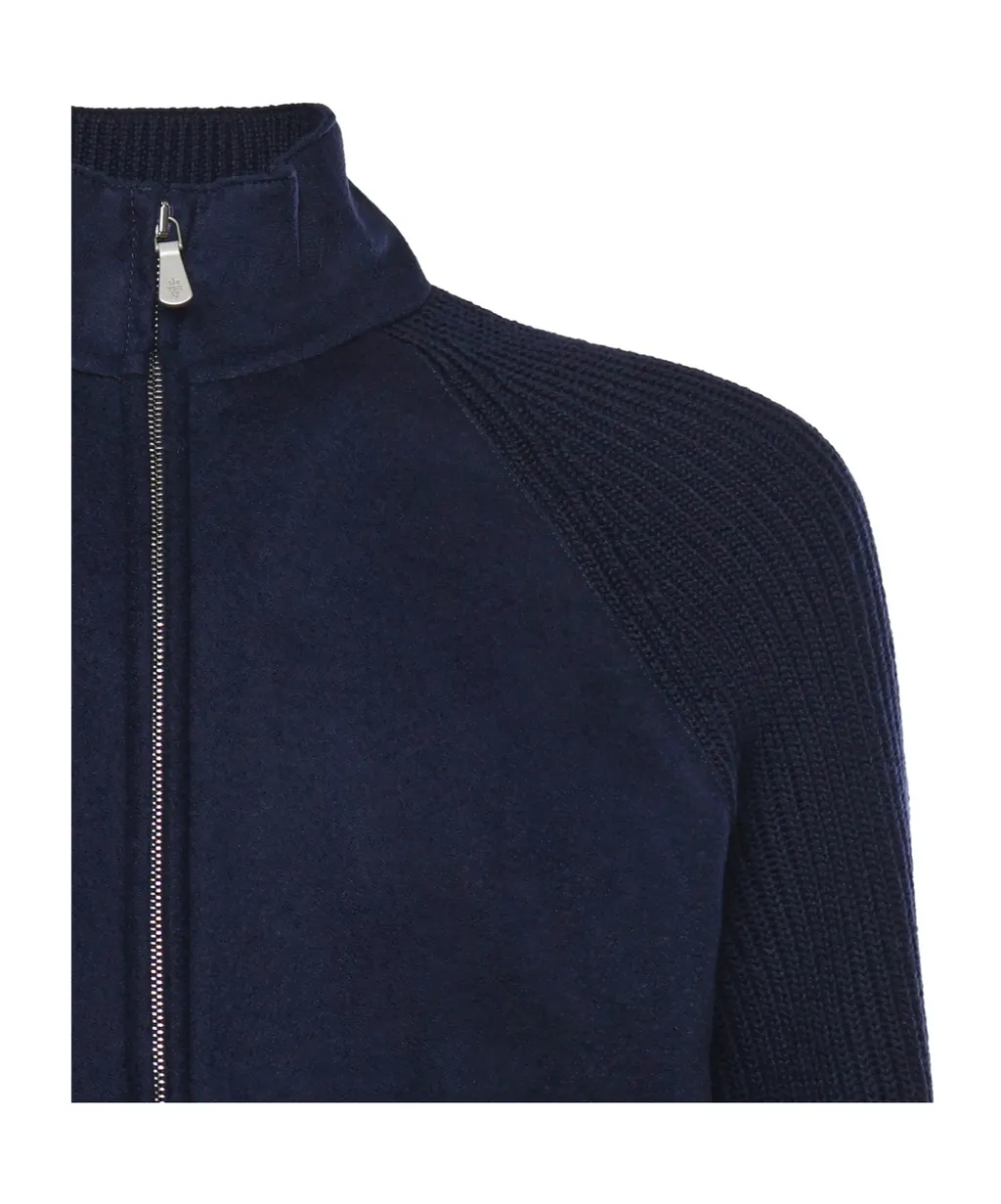 Eleventy Ribbed Knit Jacket