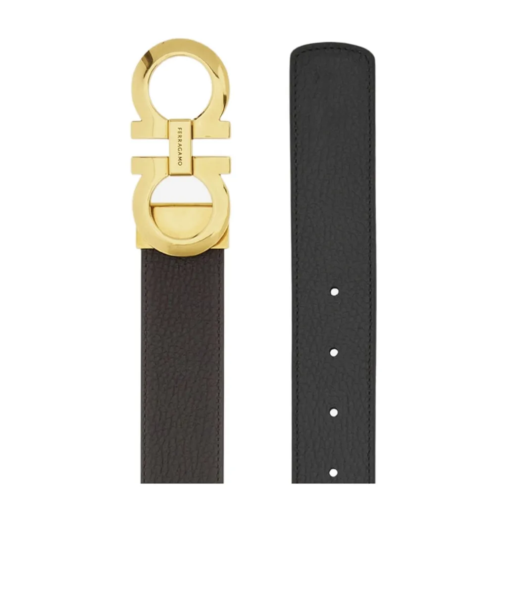 Gancini Leather Belt