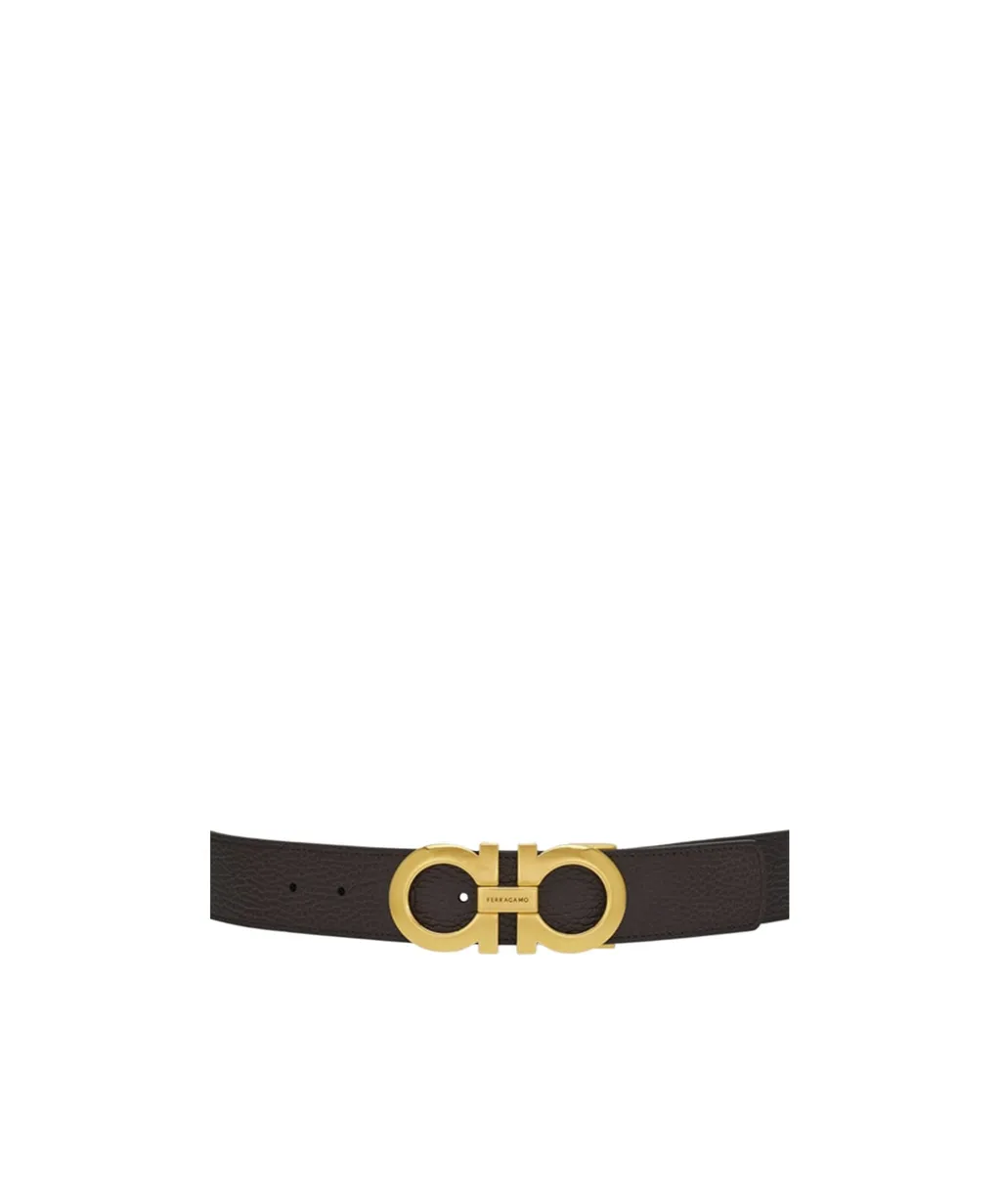 Gancini Leather Belt
