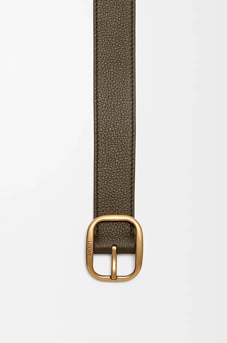 Rounded Soft Belt In Supple Grained Calfskin