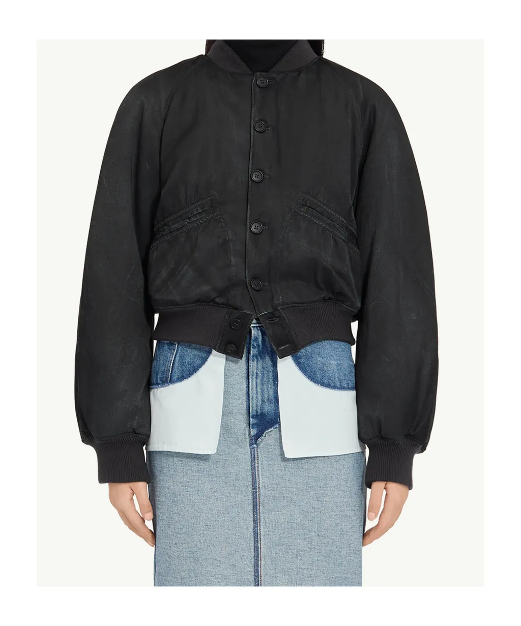 Mm6 Maison Margiela Raglan-Sleeved Bomber Jacket