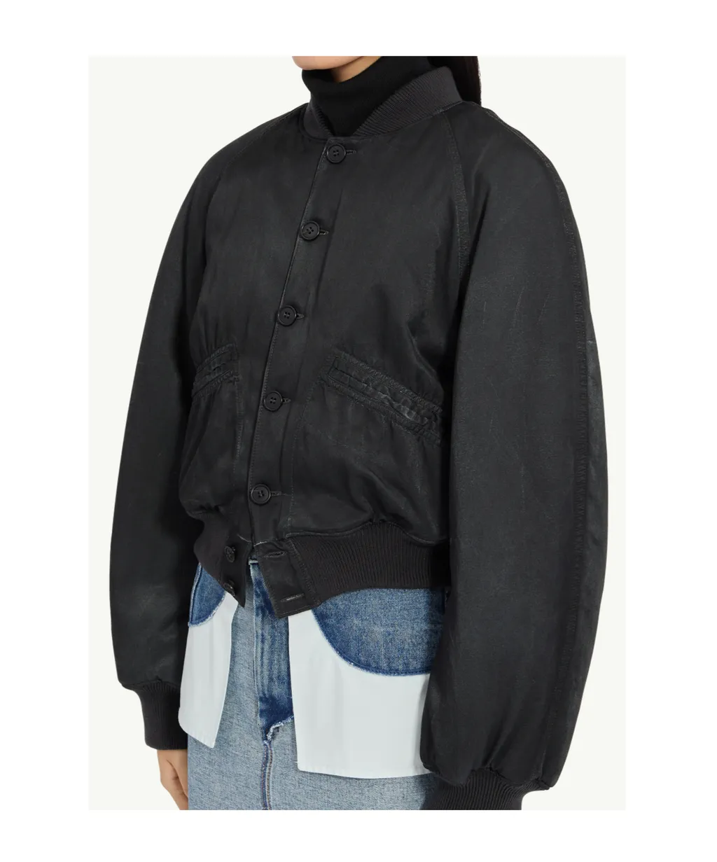 Mm6 Maison Margiela Raglan-Sleeved Bomber Jacket