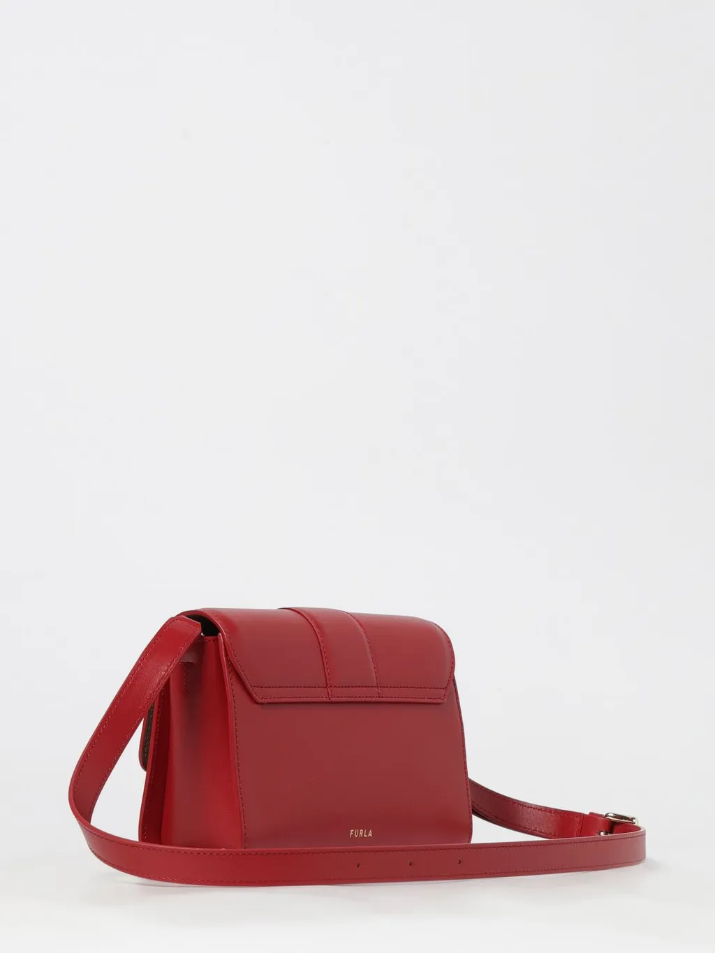 Samll Urban Clasp-Detail Leather Satchel