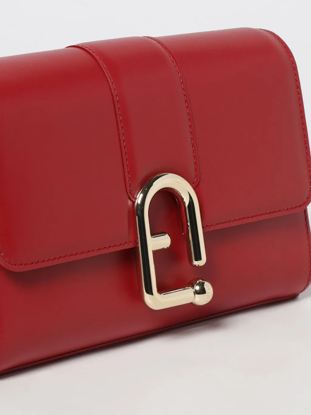 Samll Urban Clasp-Detail Leather Satchel