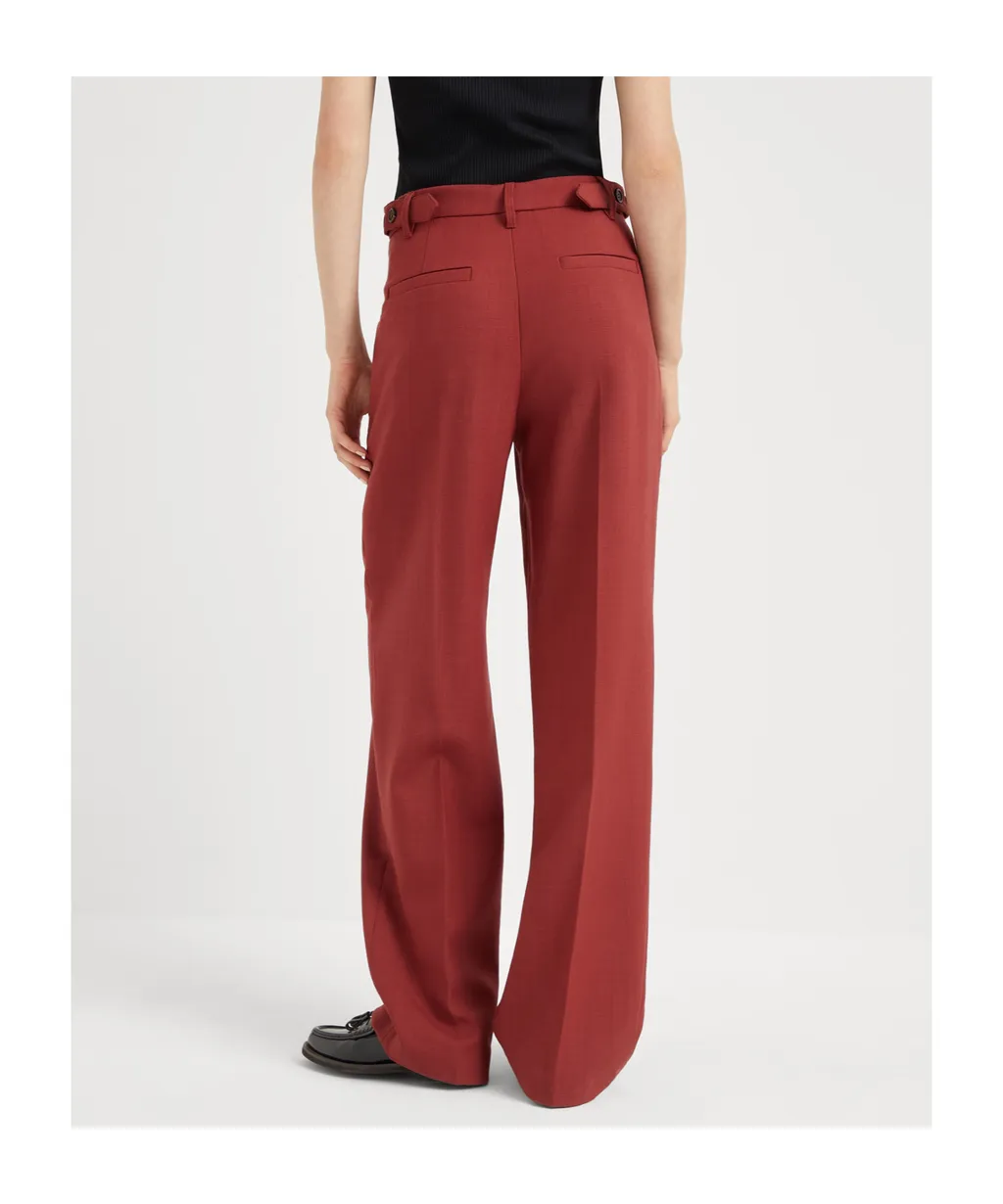 Virgin-Wool Tailored Trousers