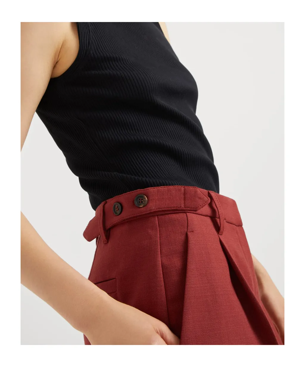 Virgin-Wool Tailored Trousers