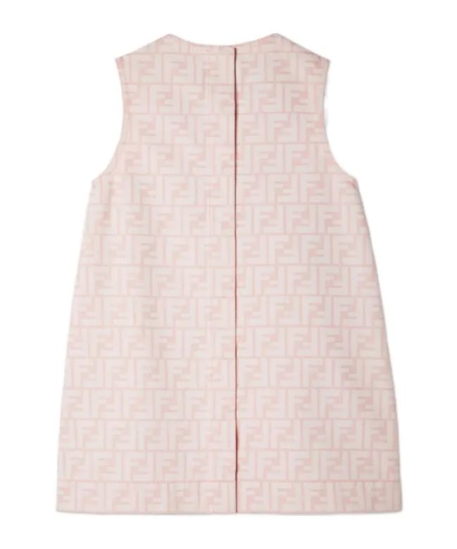 Pink Cotton Denim Junior Dress