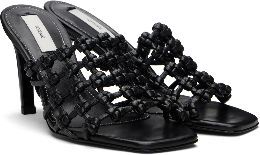 85Mm Knotted-Leather Sandals