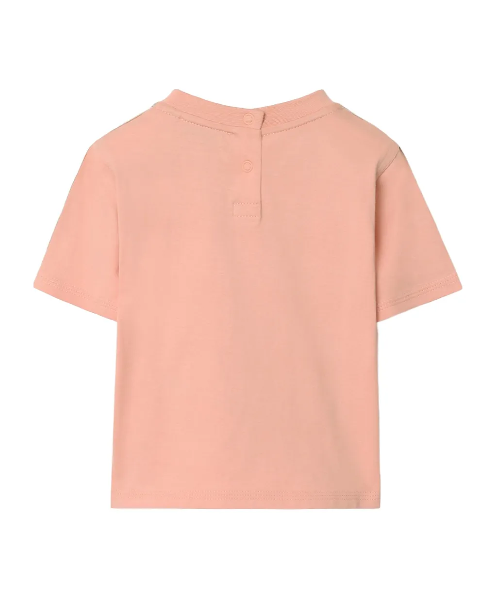 Check Trim Cotton T-Shirt