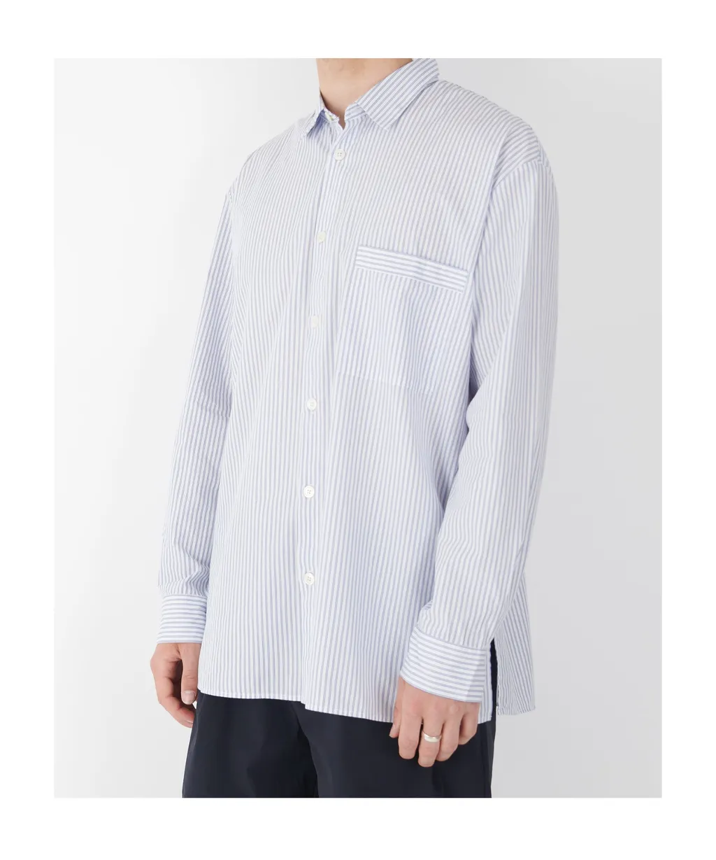 Striped Poplin Pajama Shirt