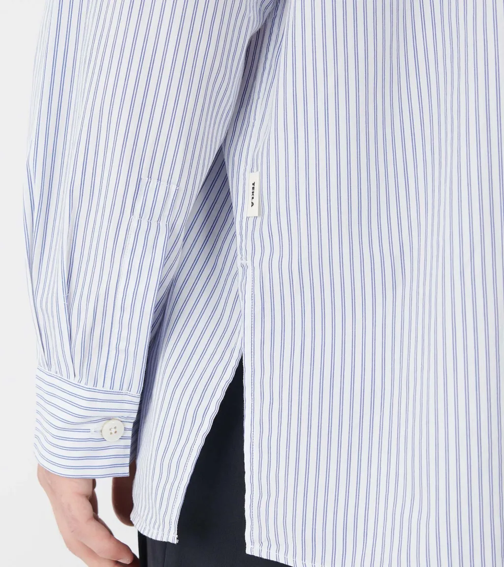 Striped Poplin Pajama Shirt