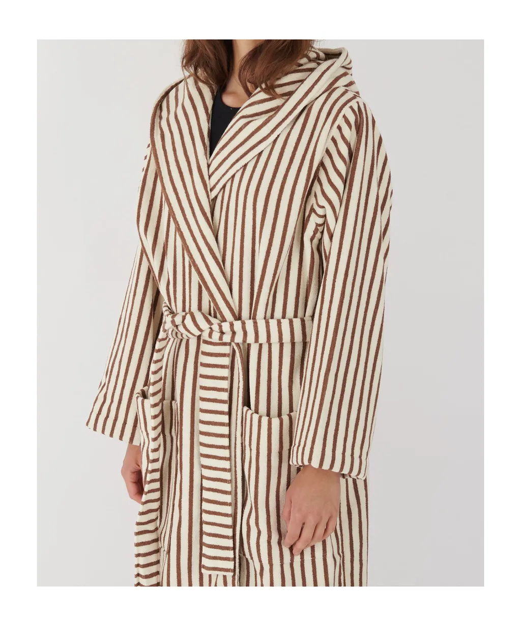 Striped Hooded Bathrobe