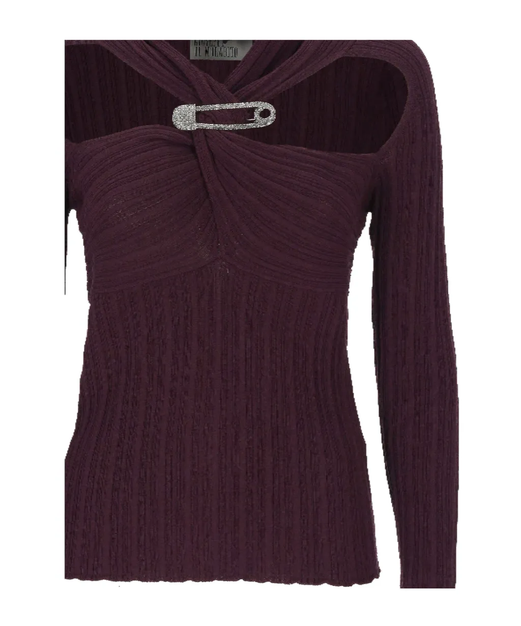 Giuseppe Di Morabito Safety Pin Knit Top