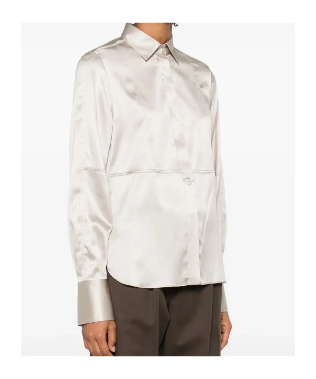 Long-Sleeve Silk Shirt
