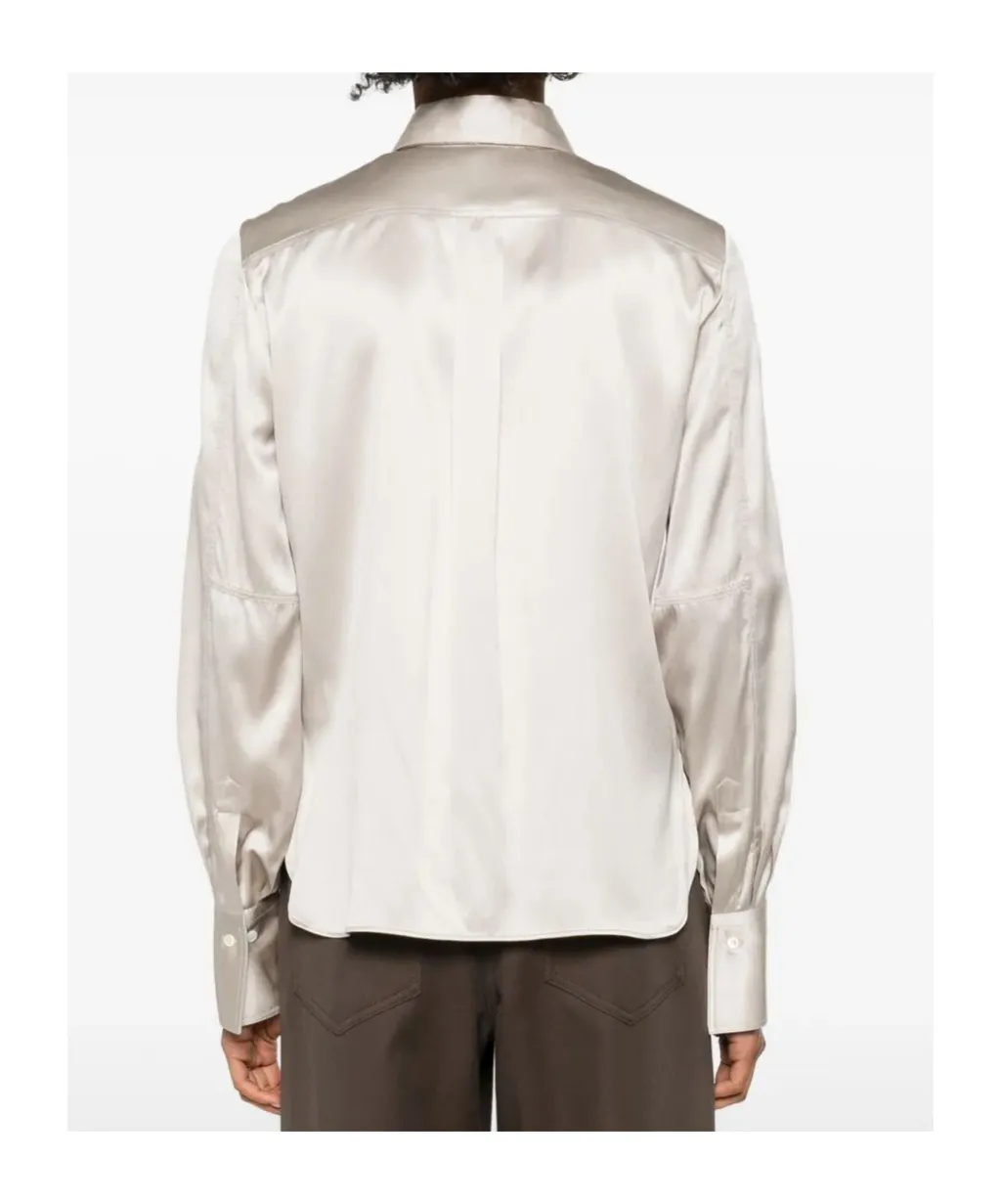 Long-Sleeve Silk Shirt