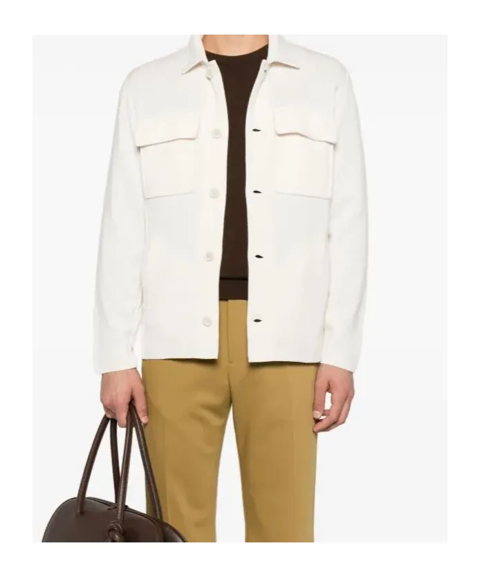 Button-Fastening Pocket Jacket