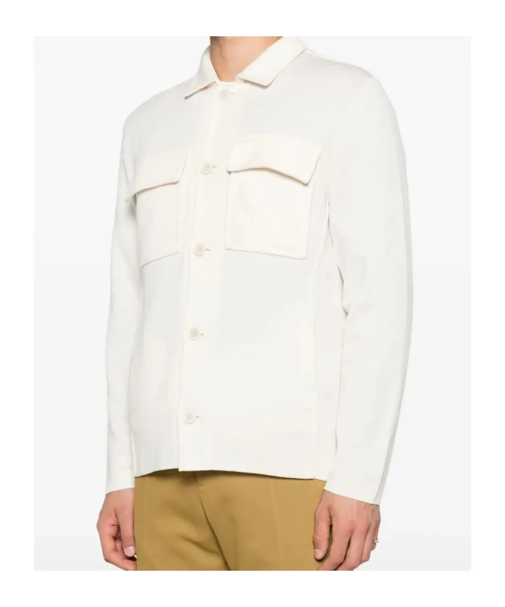 Button-Fastening Pocket Jacket