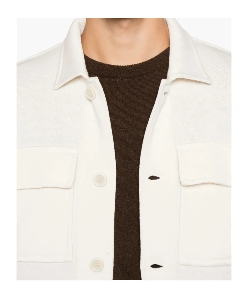 Button-Fastening Pocket Jacket