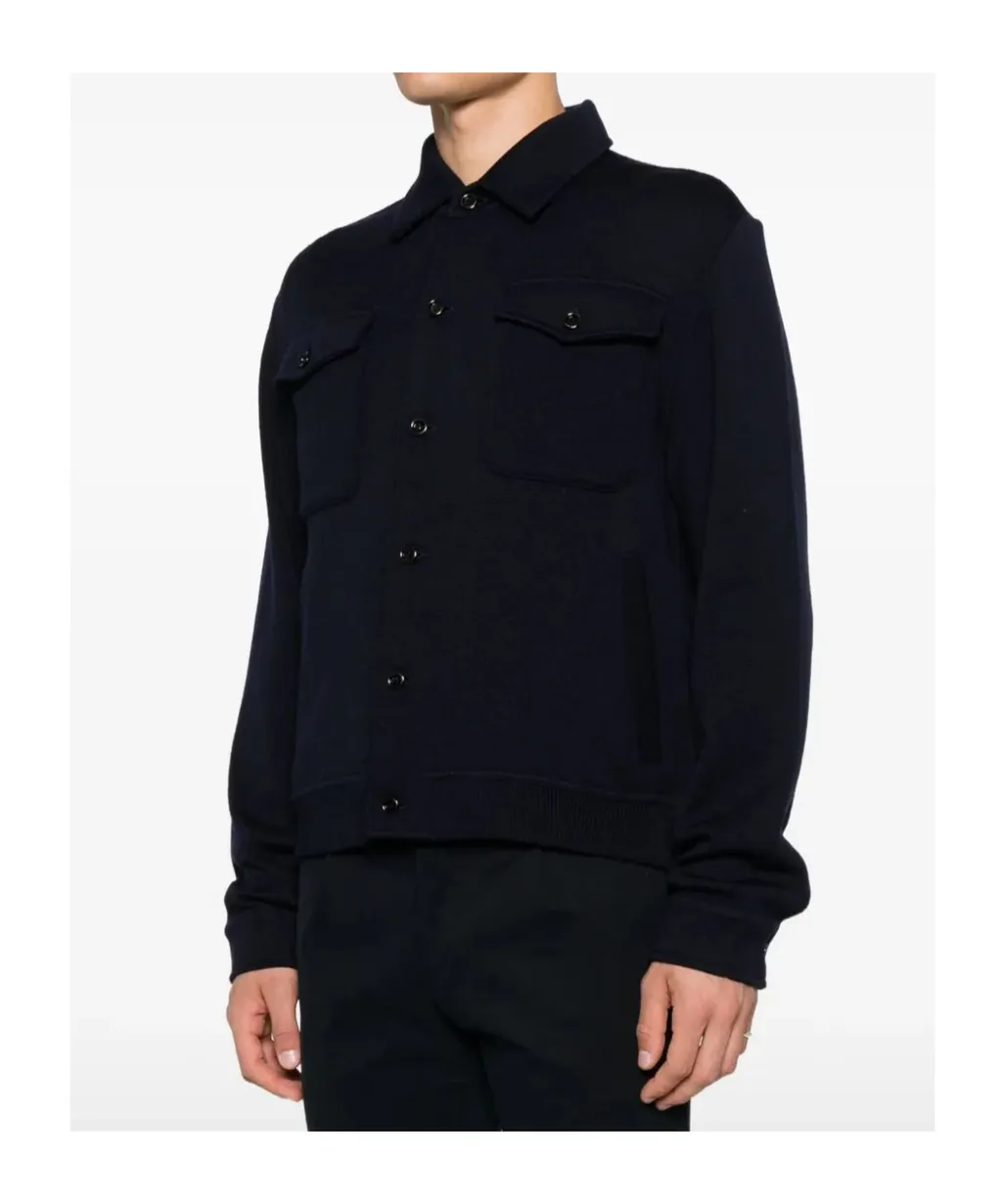 Buttoned Flap-Pocket Jacket